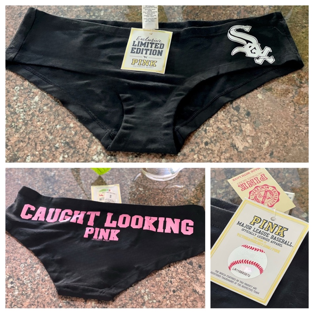 NWT RARE VS PINK CHICAGO WHITE SOX Major League Baseball Panties LIMITED EDITION